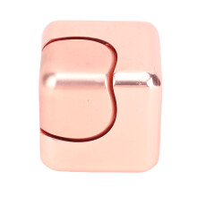Aufteilbares roségoldfarbenes Aluminumlegierungs-Zungengyroskop zur Stressabbau-Spielzeug 30x30mm