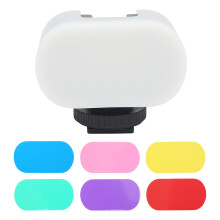 Mini RGB Camera Video Light, 6 Colors, Type C Charge, 55x30x45mm