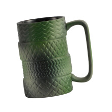Tasse à café en céramique,-coupe de pneu à poignée C camouflage