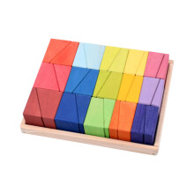 Wooden Building Blocks Educational Toys for Toddlers Color Recognition Creative Play Durable Design