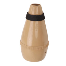 Lightweight ABS Trumpet Practice Mute Fully Enclosed for Beginners ND24 Wood Color