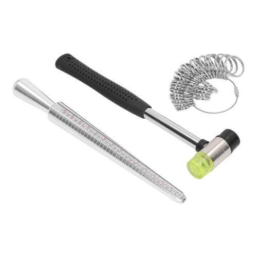 Ring Sizer Measuring Tool Mandrel Gauge Jewelry Sizing Kit Handy Reliable 2