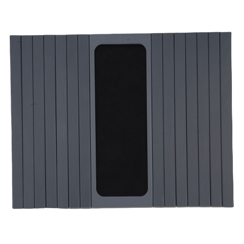 Sofa Arm Ablagetisch, 43,5x34cm, Hellgrau, Bambus, Rutschfest