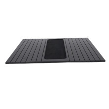 Bambus Sofaarmlehne Tablett 43,5x34cm Rutschfest Isoliert Schwarz