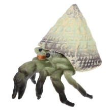 Realistic Hermit Crab Figurine Plastic Model for Aquarium Decor and Educational Marine Display
