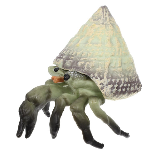 Realistic Hermit Crab Figurine Plastic Model for Aquarium Decor and Educational Marine Display