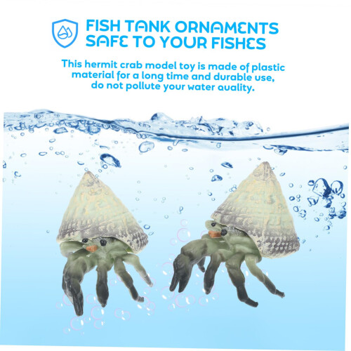Realistic Hermit Crab Figurine Plastic Model for Aquarium Decor and Educational Marine Display 1