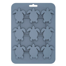 Kreative Schildkrötenform, Silikon-Eiswürfelform mit 9-Blau