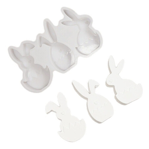 Heat Resistant Silicone Mould with Rabbits and Eggs Shell for