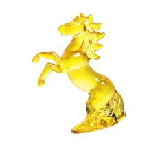 Crystal Horse Figurines Hand-Carved Horse Statues Feng-golden