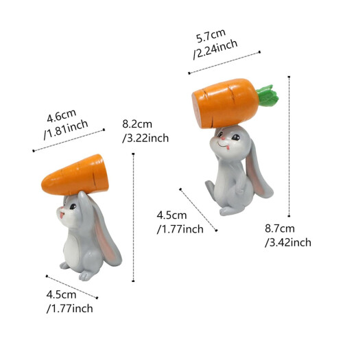 Lovely Resin Rabbit Statue Spring Rabbit Figurine Indoor Easter 2