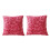 2 Fleece velutinous Decorative Accent Pillow-rose red 45cm 1
