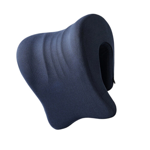 Ergonomic Head Support Pillow Relieve Neck Fatigue-Navy blue