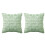 Pair Of Polyester Pillow Protectors With-45x45cm Light Green 1