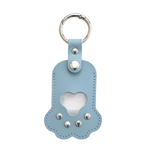 Leather Pet Furs Storage Container Paws Shape Pet-light blue