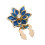 Contemporary Florals Concept Coated Metal- peacockblue 1