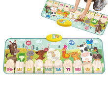Kids Piano Mat Giant Floor Keyboard with Animal Sounds, Interactive Musical Play Toy for Toddlers