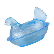 Pot de bonbons artistique en plastique pour poule de Pâques-Bleu