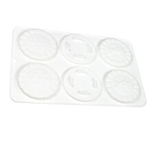 Moules à gâteaux en Silicone de qualité alimentaire, 6-Blanc