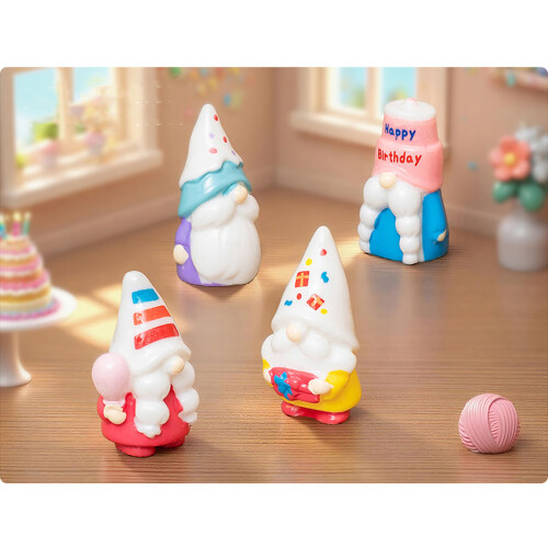 Petite poupée Miniature joyeux anniversaire, 4 pièces, 1