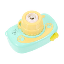 Electric Bubble Machine for Kids, Cute Bear Camera Design, Music and Lights, Outdoor Party Fun