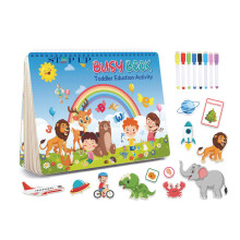 Montessori Busy Book for Preschoolers with 16 Concept Activities, Durable Cardstock Pages, Tactile Sensory Play