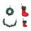 Handmade Wool Felt Christmas Wreath With Robin-Large red socks 2