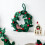 Handmade Wool Felt Christmas Wreath With Robin-Large red socks 3