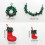Handmade Wool Felt Christmas Wreath With Robin-Large red socks 4