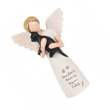 Angel of Friendship Pet Memorials Gift Dog-black cat