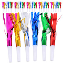 60pcs Metallic Fringed Party Blowouts Noise Makers for Kids Birthday Celebrations Party Pack