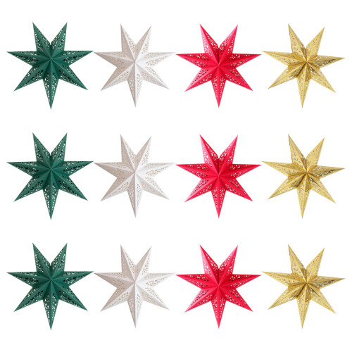 Multipurpose Paper Star Lanterns Hanging Light Shade For-White 1