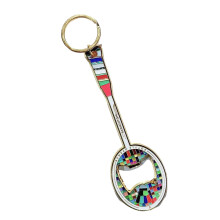 Metal Bottle Opener Keychain With Unique Badminton Racket-2