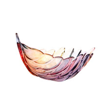 Plat à fruits en verre transparent de grande-Couleur émaillée