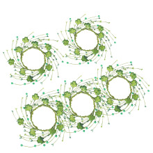 5pcs Handcrafted Green Florals Arrangement Flower Stem-Style4
