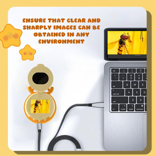 Handheld Digital Microscope for Kids with Dual Lens and Adjustable LED Lights, USB Video Viewing 2