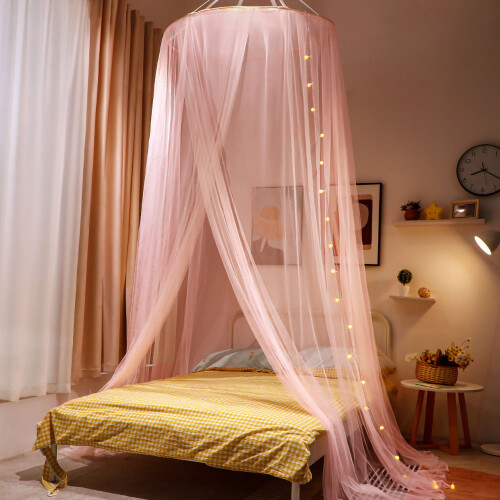 Kids Bed Canopy Mosquito Net Hanging Princess Tent Polyester Insect Protector 1