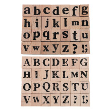 Light Brown Vintage Alphabet Stamps for DIY Craft and Journals