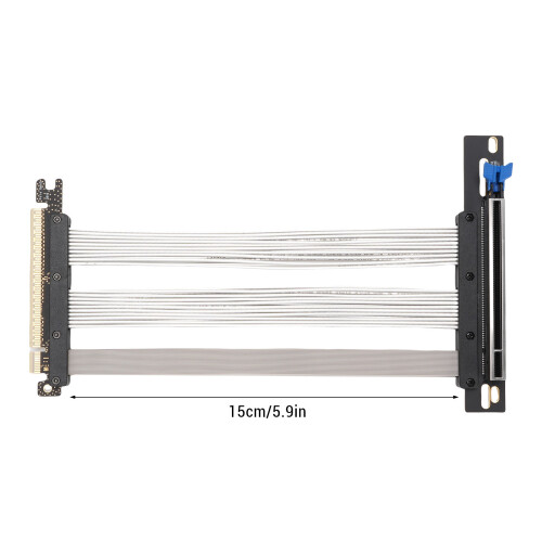 PCIe 5.0 16X Riserkabel 128GB/s 15cm Silber für High-Performance-GPU 1