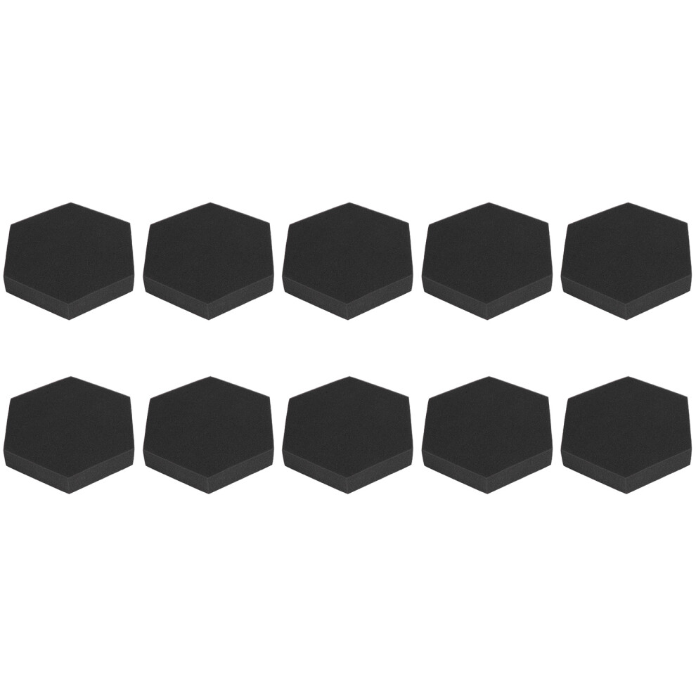 10Pcs Flame Retardant Hexagonal Acoustic Foam Panels 30X30x5cm 4261390221192