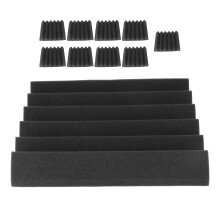 10Pcs Acoustic Foam Panels Soundproof Insulation Kit 30x30x5cm