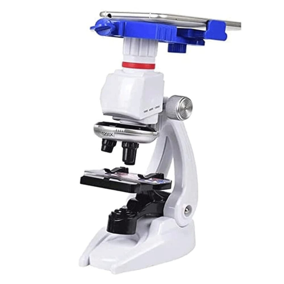 Kids Microscope with Phone Holder 1200X  Magnification STEM Science Kit for Children Beginners