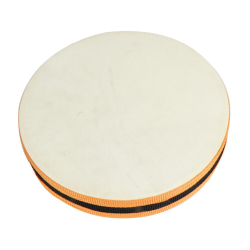 8' Double Sided Hand Drum with Durable Leather Surface, Bright Clear Sound, Kid Friendly Size