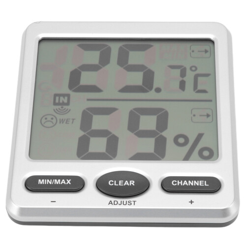 Large Screen Room Thermometer with Humidity Sensor, 24H Record & Comfort Level Indicator 2