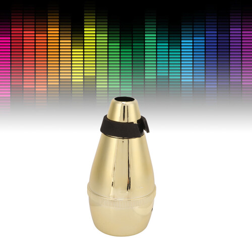 Replacement Trumpet Mute ABS Plastic Fully Enclosed Silencer Gold 1