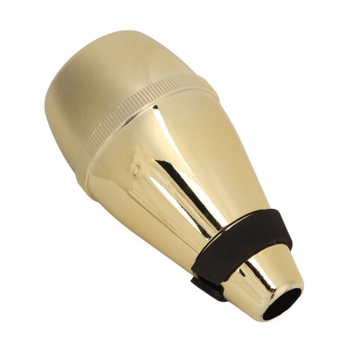 Replacement Trumpet Mute ABS Plastic Fully Enclosed Silencer Gold 2