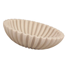 Ruffle Scalloped Bowls Modern Home Decors Fruit Bowl-Brown
