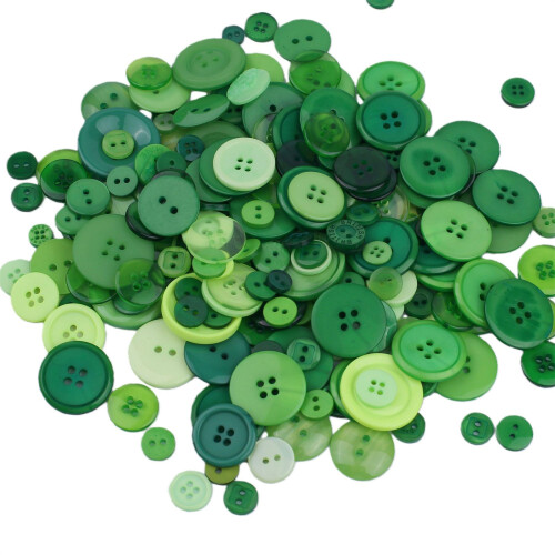 Assorted Color Resin Button For Creative Projects-Green series