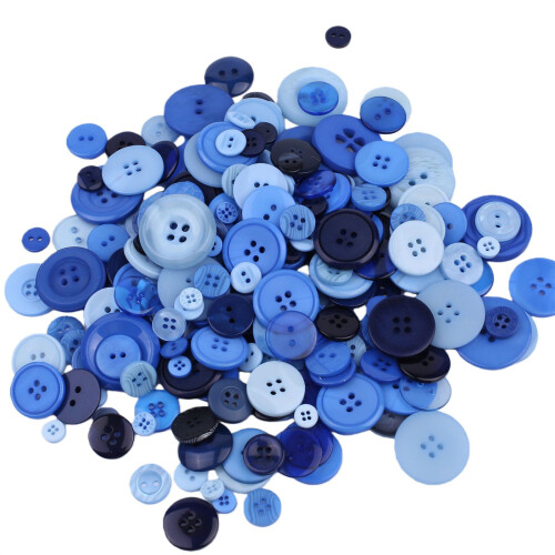 Multicolor Resin Button for Accessories and Sewing-blue series