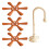 Silicone Placemat with Nonslip Plastic Base for Hot-Orange 1